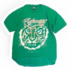 Rocksmith Tiger Graphic Green T-shirt size Large